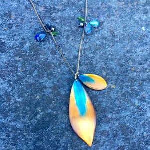 Vintage Sterling Alexis Bittar Lucite Gem Necklace